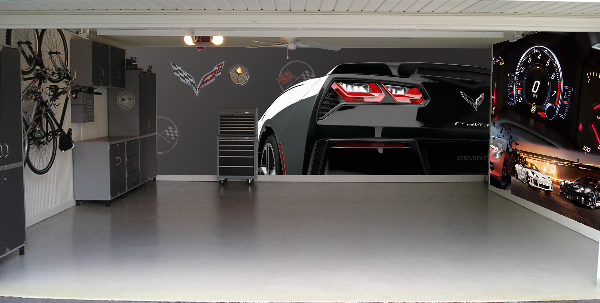 corvette garage theme